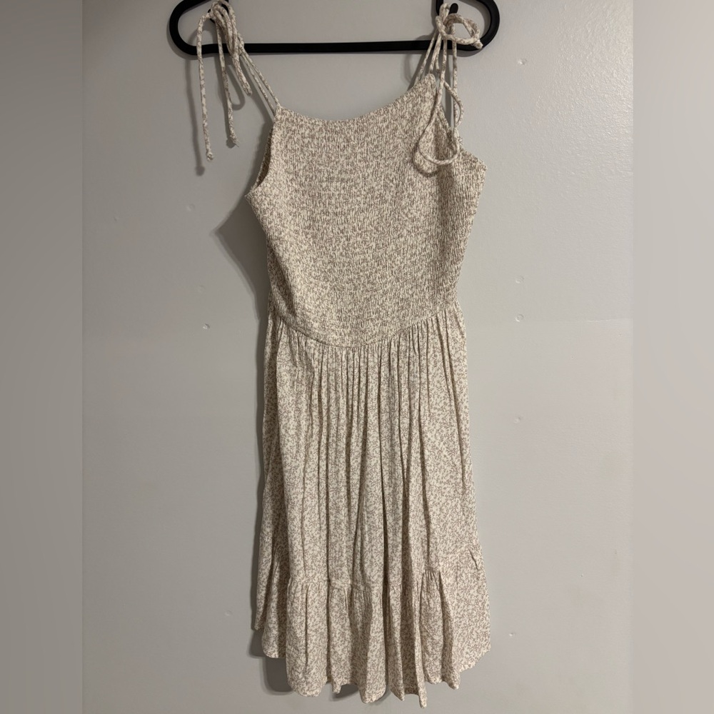 Hem & Thread Cream Floral Midi Dress
